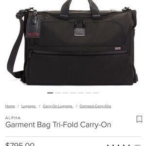 TUMI Garment Bag Tri-Fold Carry-On